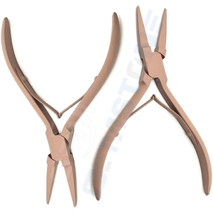 Hair <b>Extension</b> Fitted Plier 5.5 Inch Micro Ring Nano <b>Bead</b> Crimping Tool Flat Nose <b>Extension</b> Clamp & Remover - Product Image 3
