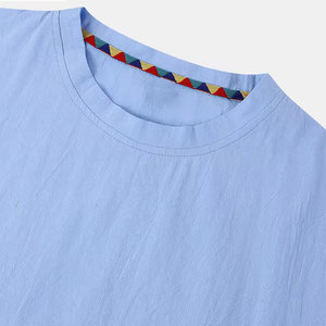 T-shirt à manches courtes col rond coupe ample pour homme, 100 % coton respirant, imprimé sérigraphié, design professionnel sur mesure - Product Image 5