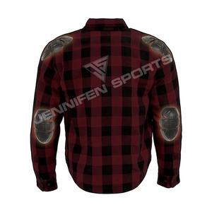 Camisa de Franela con Diseño a Cuadros Personalizado, 100% Algodón, Estilo Motociclista, Etiqueta de Diseño Personalizado, Talla Grande, Mezcla de Poliéster - Product Image 2
