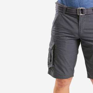 Pantalones Cortos Cargo Gris Oscuro para Hombre, Cintura Media, Cierre de Botones, Secado Rápido, Tela Oxford, Estilo Workwear con Bolsillos Delanteros con Logotipo - Product Image 3