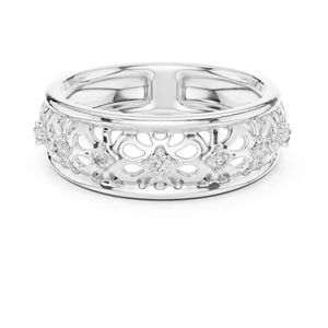 Anillo de Compromiso de Oro Rosa de 14K con Diamante de Corte Redondo para Mujer |   Ropa de Compromiso |   Diamante Cultivado Nuevo - Product Image 3