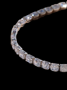 Luxury Moissanite Choker <b>Necklace</b> Round Brilliant Cut 18K <b>Solid</b> Gold Channel Setting Women's Wedding Jewelry - Product Image 3