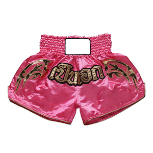 Pantalones Cortos de Muay Thai con Bordado Personalizado, Uniforme de Artes Marciales Mixtas para Hombre, 100% Poliéster Satinado, Pantalones Cortos de Kick Boxing Unisex - Product Image 3