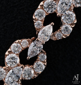 Collier tennis en moissanite de laboratoire, chaîne à maillons, certifié IGI, plaqué or rose, style hip-hop unisexe - Product Image 3