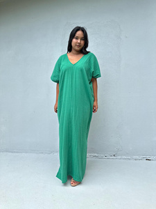 Double Gauze Cotton <b>Kaftan</b> Dress Womens Boho Summer Dress Beach Cover Up Vacation Caftan Cruise Party Wear - Product Image 4