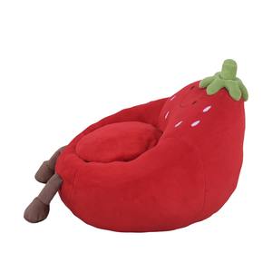 Sillón Infantil Moderno con Diseño de Fresa, Espuma Triturada de Alta Densidad, Material Ecológico, Embalaje Comprimido, Muebles para Sala de Estar - Product Image 5