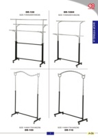 Porte-vêtements métallique sur roulettes à 4 roues pour cuisine et garage – Vente en gros