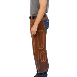 Unisex Suede Leather Farrier Chaps Heavy Duty Horseshoeing Leg Guard Adjustable Blacksmith Hoof Trimming Protection Apron - Product Image 3