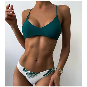 Adjustable Price Women Seamless Sublimation Solid Half Cup Bikini Set 1 Front Anti Wrinkle High Quality Breathable Lightweight - Product Image 5