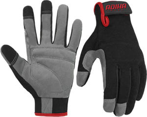 ถุงมือช่าง Adiha Impex ระดับพรีเมียม ระบายอากาศได้ดี ทนความร้อน หนา 8 มิล ไซส์ XL เย็บตะเข็บพิเศษ สีดำและสีแดง ผลิตตามสั่ง - Product Image 2