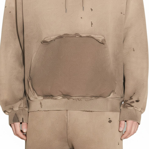 Custom Logo Distressed <b>Embroidery</b> Tracksuit Heavyweight 100% Cotton Men Tracksuit Sun Faded Vintage Acid Washed Track Suit <b>Set</b> - Product Image 6