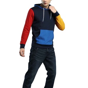 <b>Men's</b> Color Blocking Hooded <b>Sweatshirt</b> Raglan Sleeve Casual Knitted Hoodie With Pocket Now Available For Sale - Product Image 1