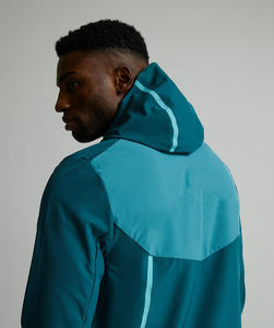 Vente flash : Ensemble de survêtement coupe-vent deux pièces pour homme, léger, en nylon, à capuche et avec cordon de serrage, idéal pour l'automne - Product Image 3