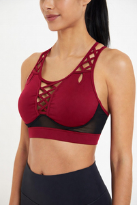 Nuevo Sujetador Deportivo para Mujer de Alta Calidad con Logotipo Frontal, Alta Sujeción, Transpirable, de Secado Rápido, para Yoga y Entrenamiento, MOQ Bajo - Product Image 4