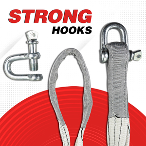 Cuerda de Remolque Roadpower de 4 Toneladas, de Polipropileno Resistente, Duradera y Confiable, con Ganchos de Acero Seguros y Resistentes - Product Image 2