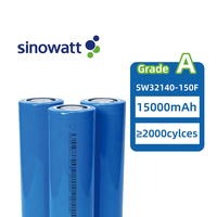 Batterie de vélo électrique rechargeable cylindrique LiFePO4 3,2V 15Ah 32140, 2000 cycles, cellule LiFePo4 32140 pour l'électronique grand public