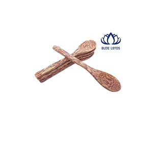 Cuillère en bois de coco naturel au design rustique, très vendue |   Vaisselle artisanale écologique - Product Image 1