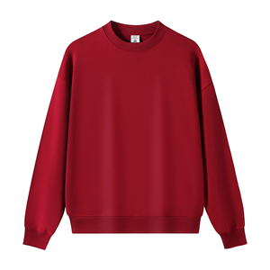 Women's Solid <b>Navy</b> Blue Crew Neck Sweatshirt Long Sleeve Knitted Cotton Autumn Casual Loose Fit <b>Top</b> - Product Image 4