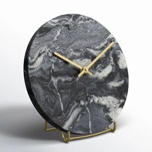 Marble <b>Table</b> <b>Clock</b> Round Shape Elegant Desk <b>Clock</b> Luxury Home Office Decor Modern Stone Decorative Purpose Tabletop <b>Clock</b> - Product Image 6