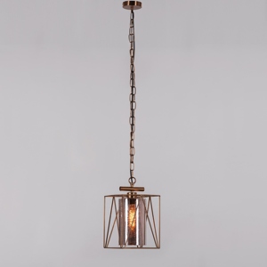 Modern Rose Gold Pendant <b>Light</b> Geometric Hanging Lamp Contemporary Metal <b>Cage</b> Ceiling <b>Light</b> Luxury Glass Pendant Fixture - Product Image 4