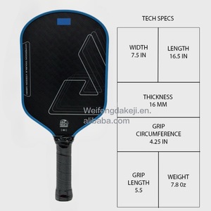 Raquette de pickleball tendance à double vision en aramide, noyau de propulsion en nid d'abeille PP 16 mm, fibre de carbone Kevlar pour le divertissement - Product Image 6