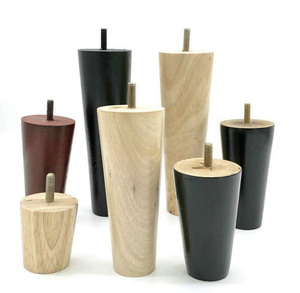 Custom Solid Wood Round Furniture <b>Legs</b> Natural Finish for <b>Sofa</b> Cabinet <b>Replacement</b> Round Wooden Furniture <b>Legs</b> - Product Image 4