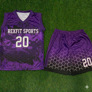 REXFIT SPORTS Uniforme Deportivo Personalizado con Logotipo, Conjunto Deportivo Estampado OEM, Conjunto de Camiseta y Pantalones Cortos Ligeros para Entrenamiento, Ropa para Hombre - Product Image 1