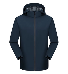 เสื้อแจ็คเก็ตผู้ชายแบบมีฮู้ดสำหรับฤดูใบไม้ร่วง พิมพ์ลาย Bayer  ซิปติดตัว  กันลม กันน้ำ อุ่นสบาย เหมาะสำหรับเดินป่า  รับสกรีนโลโก้ตามแบบ - Product Image 3