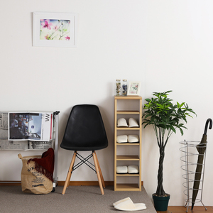 Étagère à niveaux en bois réglable moderne, unité de rangement autoportante à 5 niveaux, design minimaliste, salon, bureau à domicile, meubles - Product Image 2