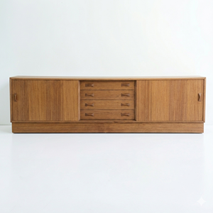 Buffet/Credenza Rétro en Bois de Teck Style Scandinave Mid-Century Modern pour Salon – Meuble de Rangement pour Vente en Gros aux États-Unis - Product Image 2