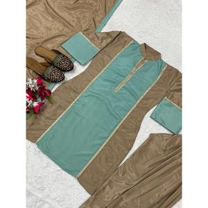 Conjunto de ropa de fiesta para mujer de diseñador Plazzo Dupatta - Product Image 4