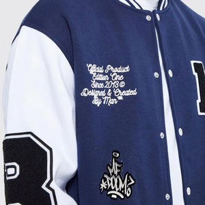 Patches College Baseball <b>jacket</b> for men manufacturer breathable <b>plus</b> <b>size</b> customized winter wool leather varsity <b>jackets</b> - Product Image 2