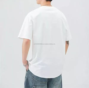 T-shirt pour homme en coton 100% de qualité supérieure, logo personnalisé, t-shirt uni confortable, surdimensionné, décontracté, pour le sport, grand t-shirt pour homme - Product Image 3