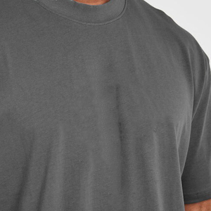 Custom Logo High Quality Breathable Woven Blank Heavy Weight Boxy Loose Fit 100% Cotton <b>Drop</b> Shoulder Oversized Cropped T Shirts - Product Image 5