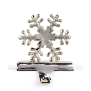 Soporte para Calcetines Navideños de Metal Plateado de la Más Alta Calidad, con Diseño de Copo de Nieve, para Chimenea o Repisa, Gancho Decorativo para Colgar Calcetines, Buen Precio - Product Image 1
