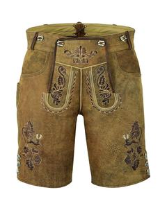 Pantalon en cuir bavarois Trachten, Lederhosen sur mesure pour hommes, mini-short décontracté à séchage rapide avec taille élastique, fabriqué au Pakistan - Product Image 1