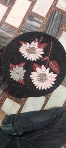 Manteles Individuales Redondos Hechos a Mano con Cuentas, Tejidos y Bordados con Técnica Jacquard de Algodón, Antideslizantes, Lavables, Ecológicos, con Diseño de Plantas para el Hogar - Product Image 2