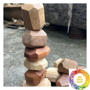 Tumi Ishi <b>Wooden</b> Balance Stone <b>Toy</b> Set Colorful <b>Stacking</b> Pieces for Kids Indoor Outdoor Play Activities - Product Image 4