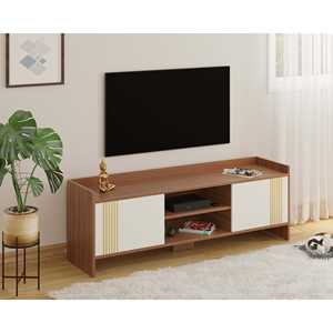 Meuble TV moderne Charley de la gamme Premyrr en noyer et couleur givrée - Product Image 6