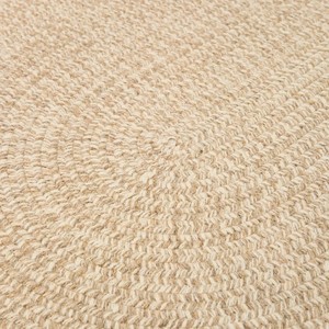 Oval Jute Area Rug Solid Color Braided Flat Weave Modern Living Room Decor Spot <b>Clean</b> - Product Image 6