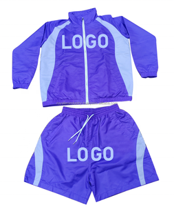 Chándal de nailon transpirable informal de verano para hombre con logotipo personalizado OEM, conjuntos de cortavientos para correr con camiseta y logotipo transpirable - Product Image 3