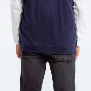 Chaleco sin mangas con capucha para hombre, de color sólido, tejido, informal, con bolsillos - Product Image 3
