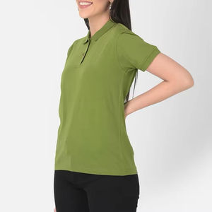 Camiseta Polo de Manga Corta de Algodón para Mujer, para Verano, Material de Algodón Transpirable, Camisetas Polo para Mujer, Venta al Por Mayor, Personalizadas - Product Image 2