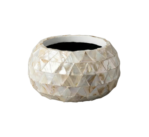Pot de fleurs rond décoratif en nacre incrustée, fait main, vase à fleurs de luxe, support pour plantes d'intérieur et d'extérieur, fabriqué au Vietnam - Product Image 2