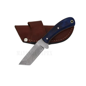 Cuchillo de Hoja Fija de Acero de Damasco Forjado a Mano, Mango de Madera Dura de Alta Calidad, Cuchillos Profesionales para Bushcraft y Caza - Product Image 1