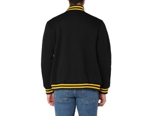 Premium New Custom Cropped Versity Jacket For Man Plus Size Winter Patchwork Knitted <b>Button</b> Design Canvas Letterman Style - Product Image 5
