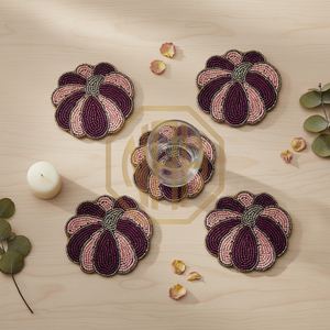 Eco-Friendly Green <b>Beads</b> Round <b>Coaster</b> Bushes Customizable Colors & Sizes 10mm Thick Modern Wedding Decor Mats & Pads - Product Image 2
