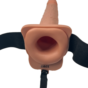 9 inch realistic powerful <b>vibration</b> rechargeable hollow <b>vibrating</b> strap-on Penis sex toy Wearable dildo For Men For Women - Product Image 4