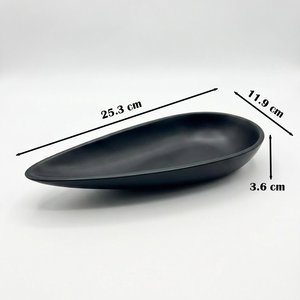 Bol à salade en aluminium noir mat, plat de service contemporain pour fruits, décoration de luxe pour la maison, collection de buffet d'hôtel, vaisselle de table - Product Image 5