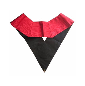 Collar de Rito Escocés de 18 Grados de Alta Calidad con Cinta Roja y Bordado Dorado, Directo de Fábrica, Collar Ceremonial con Bordado Personalizado - Product Image 2